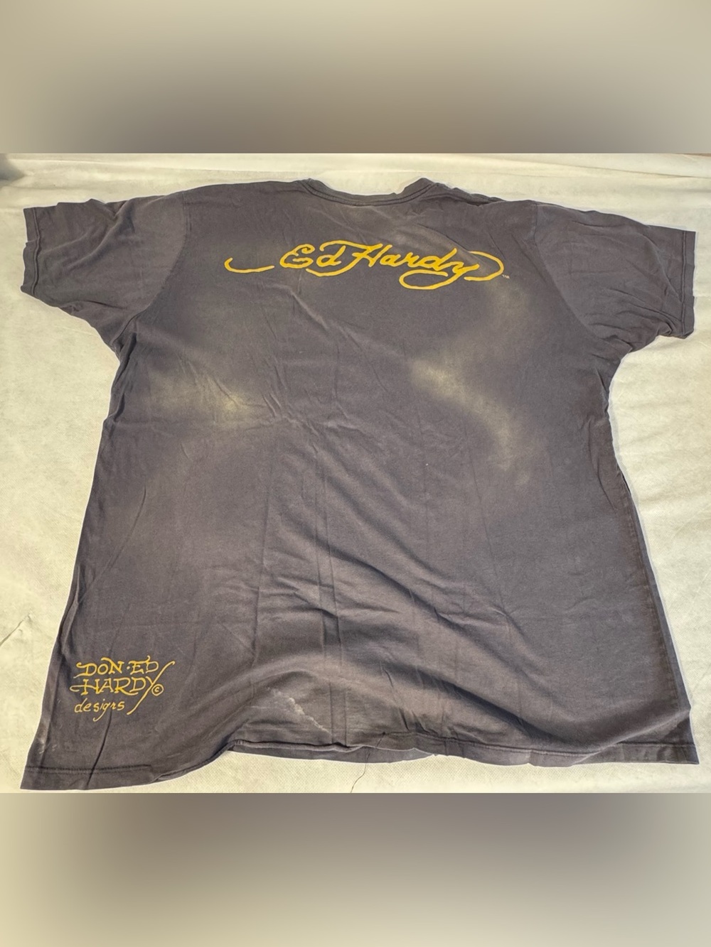 Ed Hardy Tiger Graphic T-Shirt Mens XXL Brown Y2K Christian Audigier Tee - Picture 3 of 6